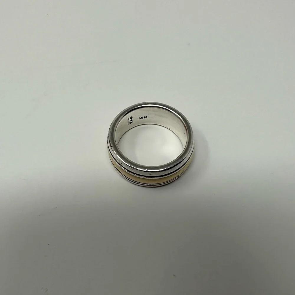 James Avery Retired Gold and Silver Wedding Band Size 5 - Picture 6 of 8